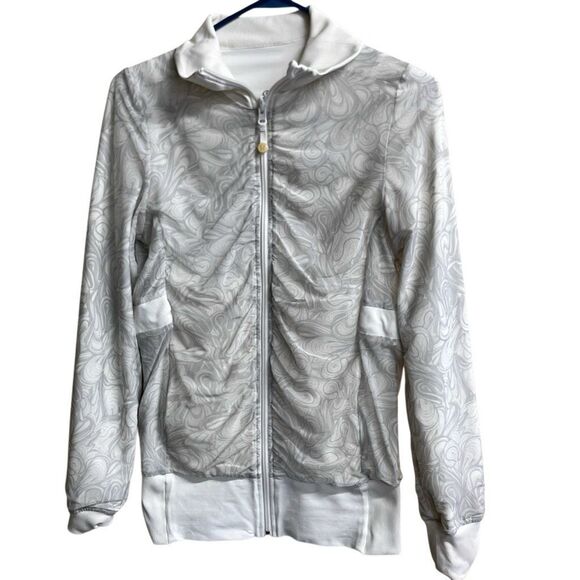 511. Lululemon reversible paisley print jacket size 4 - Picture 2 of 14